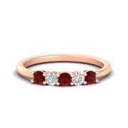0.50-carat-5-stone-diamond-and-ruby-basket-prong-wedding-anniversary-band-in-rose-gold-FDENS141ROBGRUDRANGLE3-0.50CT-NL-RG